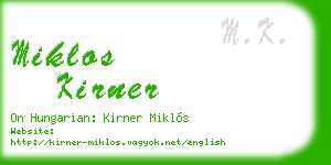 miklos kirner business card